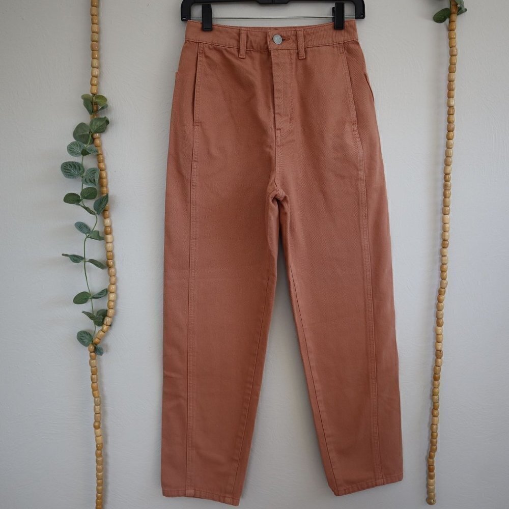 Moussy Salmon Straight Leg High Waist Jeans Size 1